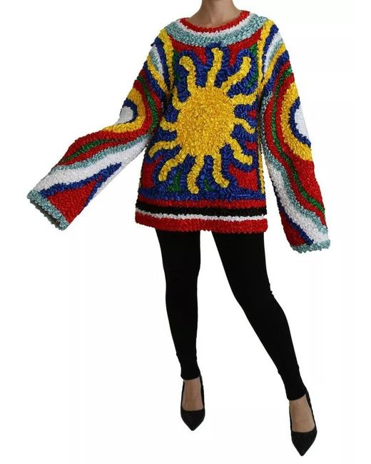 Dolce & Gabbana Black Ribbon-Embellished Sweater Tsh4226