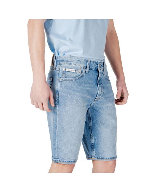 Calvin Klein Blue Cotton Short for men