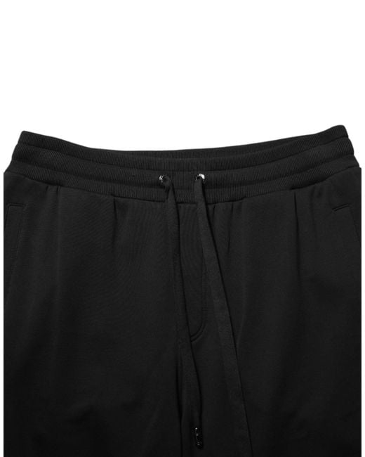 Dolce & Gabbana Black Drawstring Waist Sweatpants for men