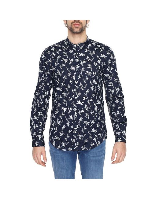 Antony Morato Blue Cotton Pattern Shirt for men