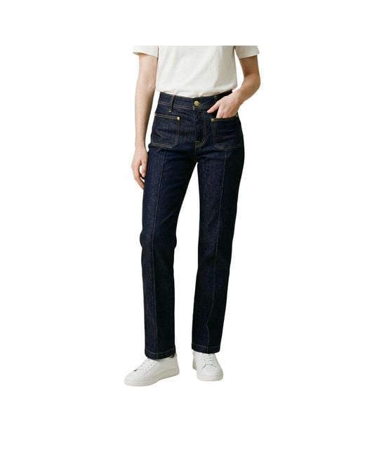 Replay Blue Cotton Mom Jeans