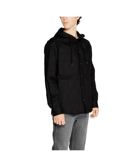 Antony Morato Black Cotton Shell Jacket for men
