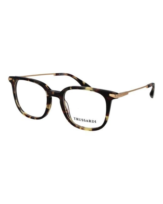 Trussardi Black Multicolor Acetate Glasses (frames) for men