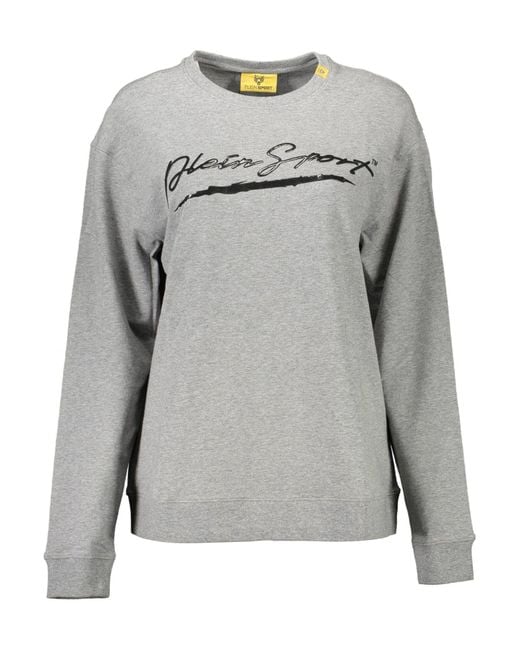 Philipp Plein Gray Chic Contrast Detail Sweatshirt for men