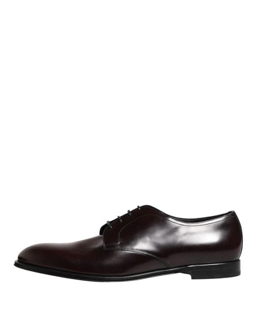 Dolce & Gabbana Black Lace Up Leather Dress Derby Men Shoes for men