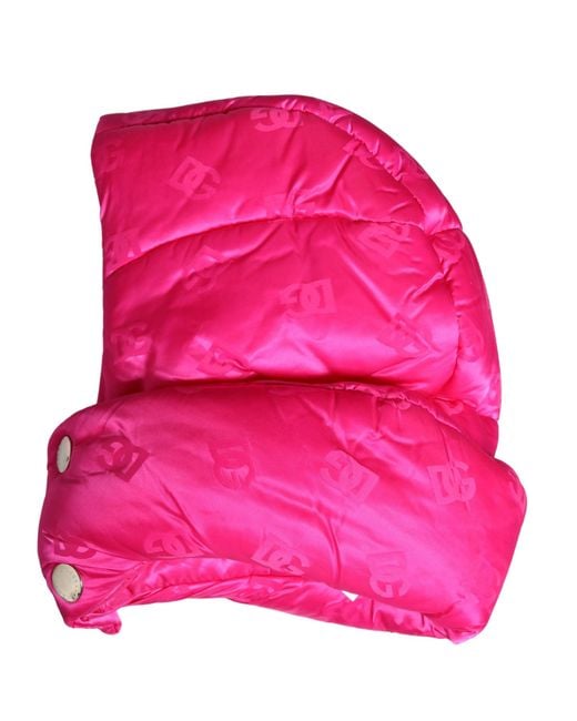 Dolce & Gabbana Pink Logo Print Whole Head Wrap Capello Hat for men