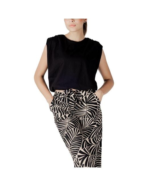 Jacqueline De Yong Black Cotton Top