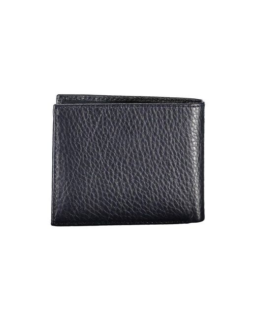 Tommy Hilfiger Blue Elegant Leather Wallet With Contrast Details for men
