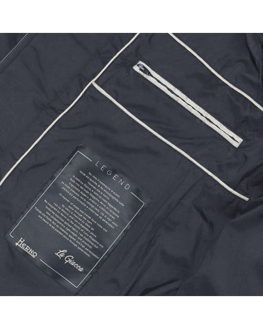 Herno Blue Polyamide Jacket for men