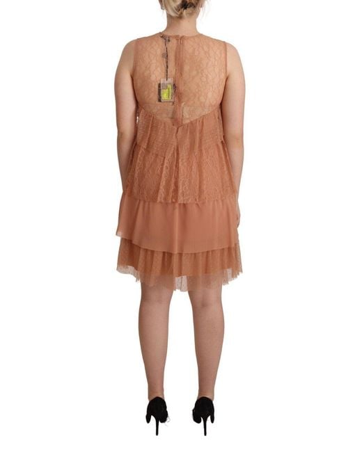 Liu Jo Multicolor Chic Sleeveless Tiered Mini Dress