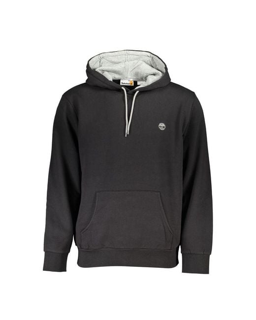 Timberland Black Sleek Hooded Fleece Sweatshirt for men