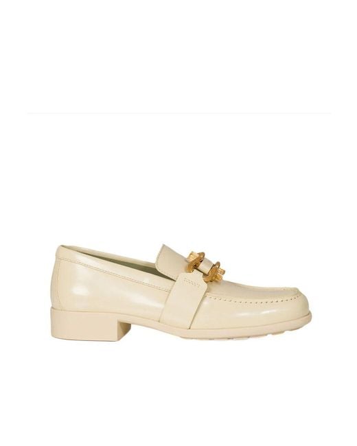 Bottega Veneta Natural Monsieur Leather Loafers