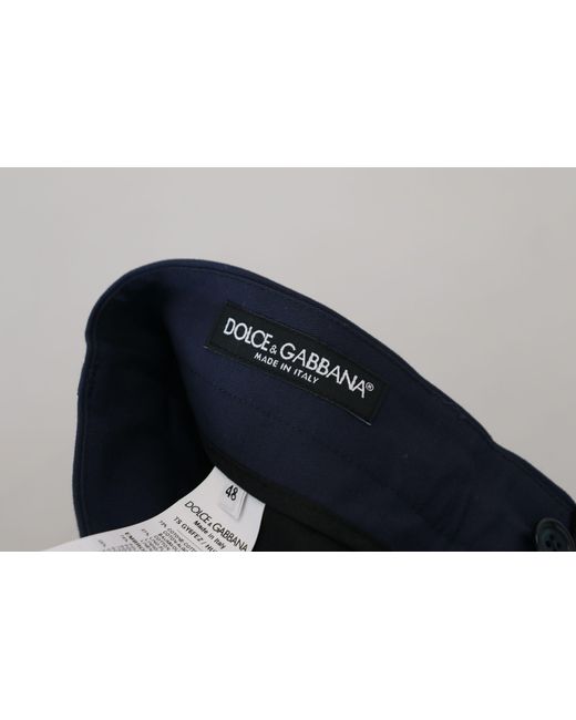 Dolce & Gabbana Blue Elegant Slim Fit Dress Pants for men
