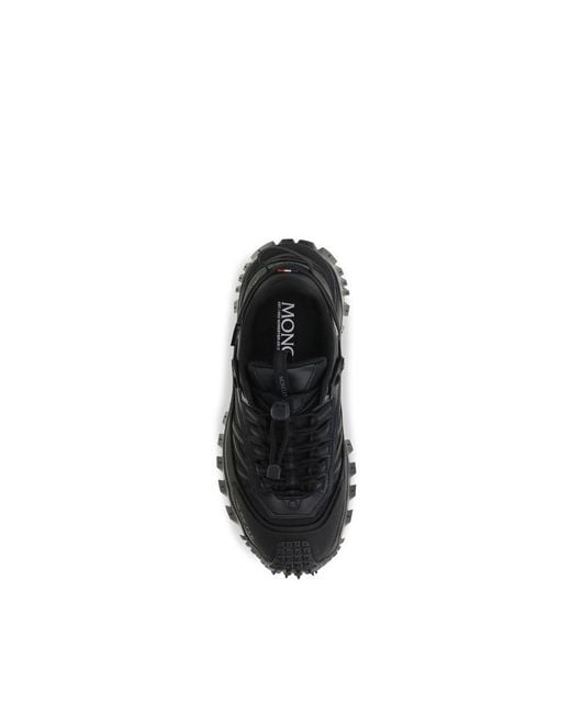 Moncler Black Calf Leather Bos Taurus Athletic Sneakers