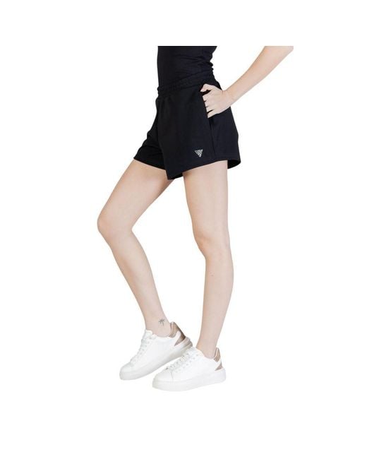 Guess Black Polyester Short And Mini Shorts