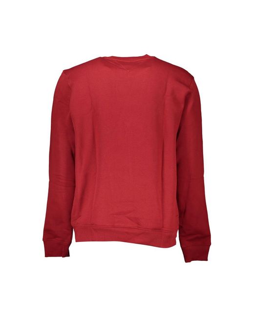 Tommy Hilfiger Red Chic Crew Neck Fleece Sweatshirt for men