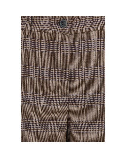 P.A.R.O.S.H. Brown Wool Oves Aries Casual Pants