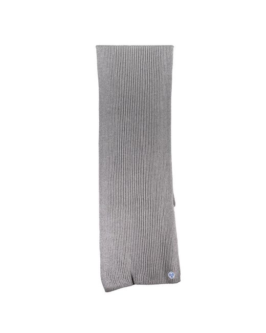 North Sails Gray Grigio Cotton Men Scarf for men