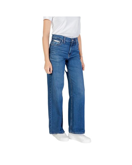 Calvin Klein Blue Cotton Boyfriend Jeans