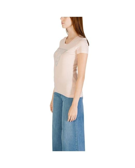Guess Blue Multicolor Cotton T