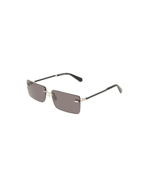 Calvin Klein Gray Metal Sunglasses