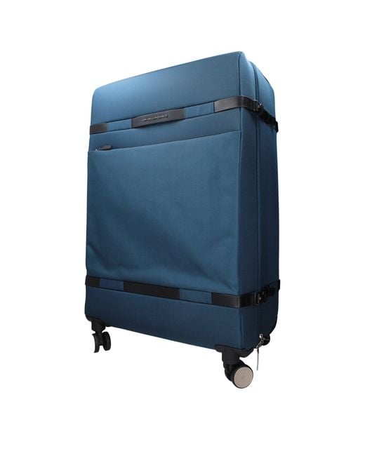 Piquadro Blue Fabric Luggage And Travel for men