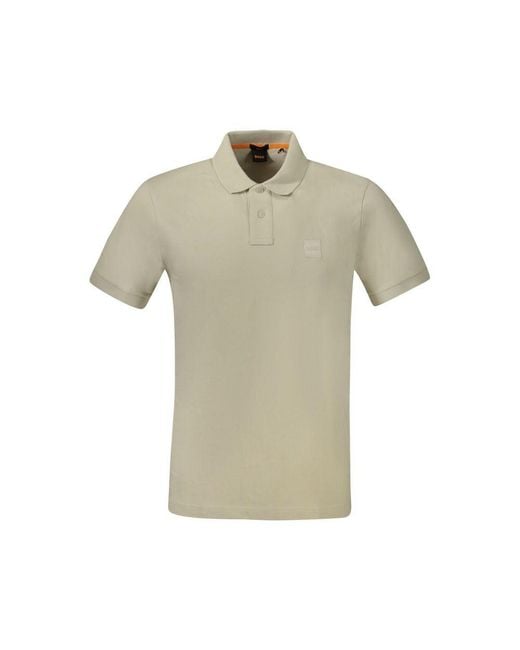 Boss Green Cotton Polo Shirt for men