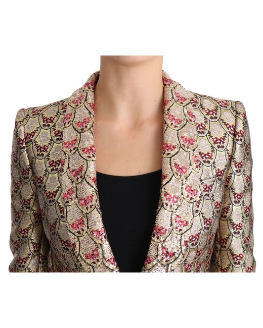 Dolce & Gabbana Black Gorgeous Sequined Blazer Jacket Coat