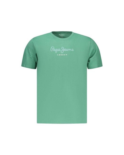 Pepe Jeans Green Verde Cotton Men T for men