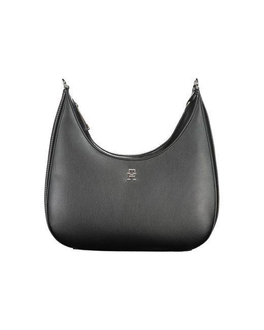 Tommy Hilfiger Gray Black Polyester Handbag for men