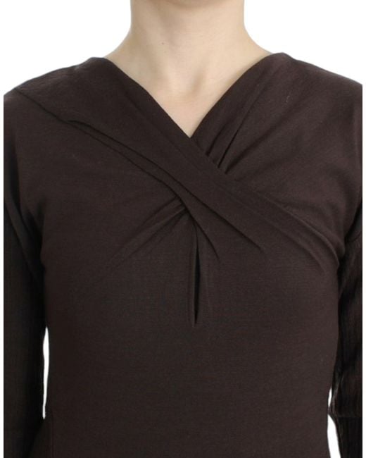 Roberto Cavalli Black Chic Keyhole Virgin Wool Sweater