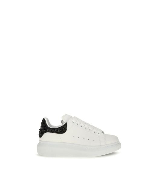 McQueen White Calf Leather Bos Taurus Chunky Sneakers