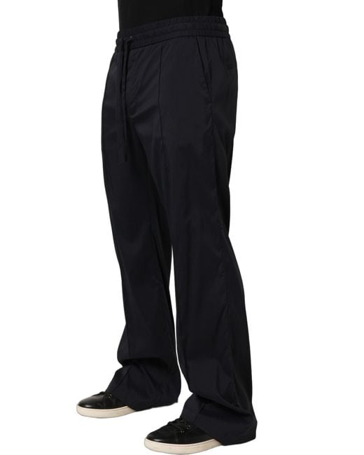 Dolce & Gabbana Black Nylon Straight Jogger Sweatpants Pants for men