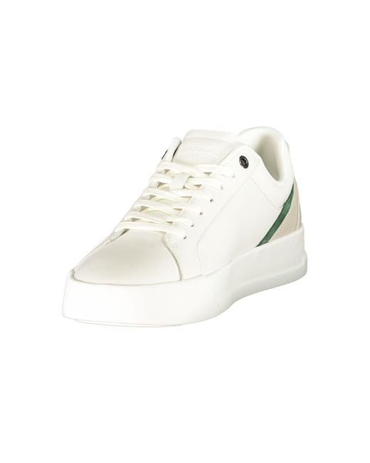 Tommy Hilfiger Metallic Bianco Polyurethane Uomo Sneaker for men