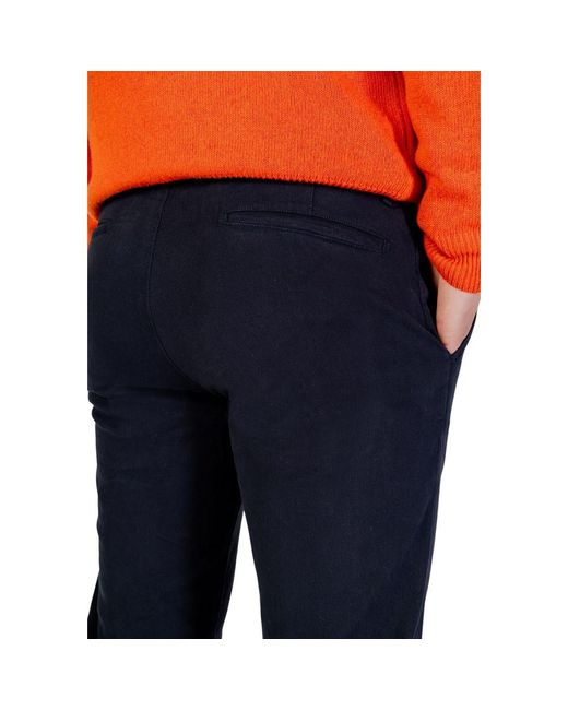 Borghese Blue Cotton Skinny Pants for men