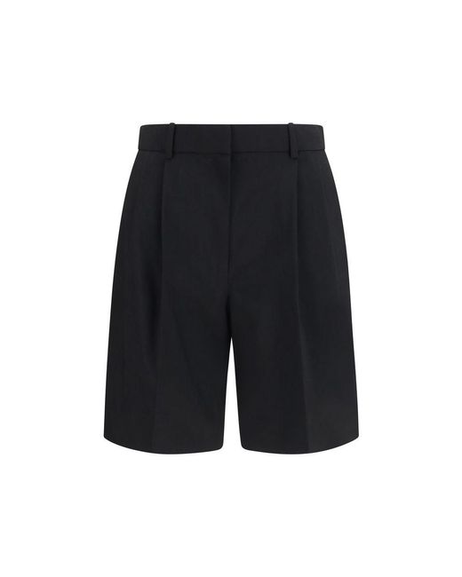 Khaite Black Wool Oves Aries Bermuda Shorts