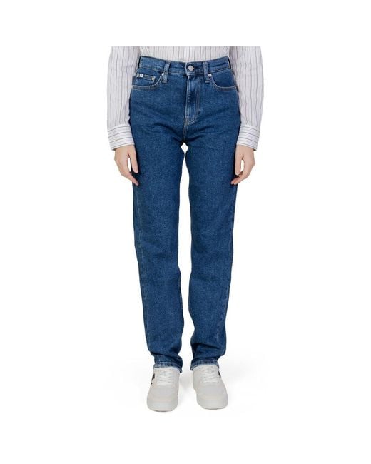 Calvin Klein Blue Cotton Jeans & Pant