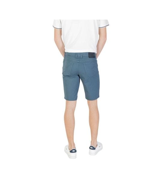 Jeckerson Blue Cotton Bermuda for men