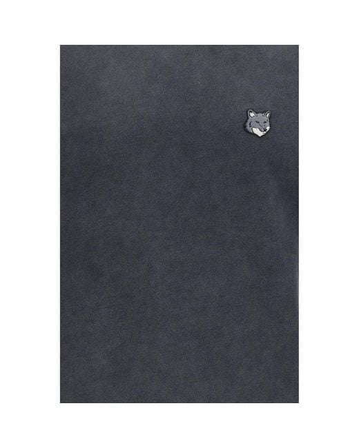 Maison Kitsuné Blue Gray Cotton Sweatshirt for men