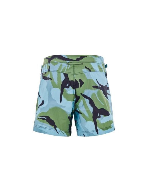 Tom Ford Blue Multicolor Polyamide Swim Shorts for men