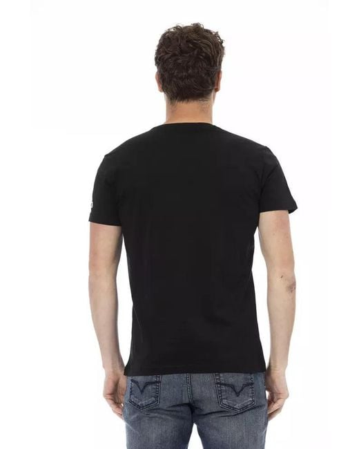 TRUSSARDI ACTION Black Cotton Men's T for men