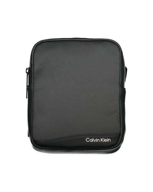 Calvin Klein Black Sleek Recycled Polyester Shoulder Bag for men