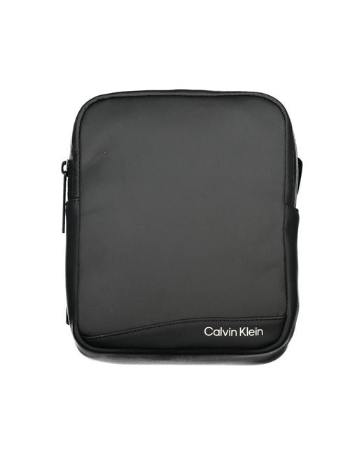 Calvin Klein Black Sleek Recycled Polyester Shoulder Bag for men