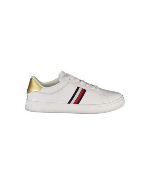 Tommy Hilfiger White Leather Lowtop Sneakers