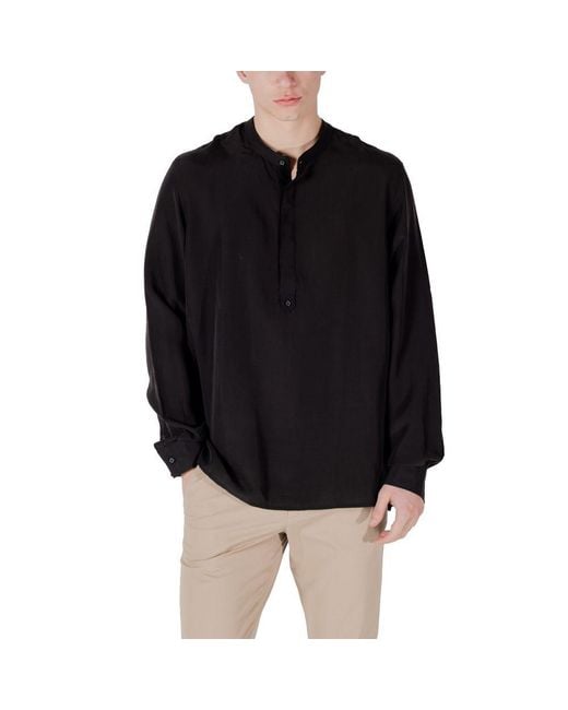 Antony Morato Black Lyocell Shirt for men