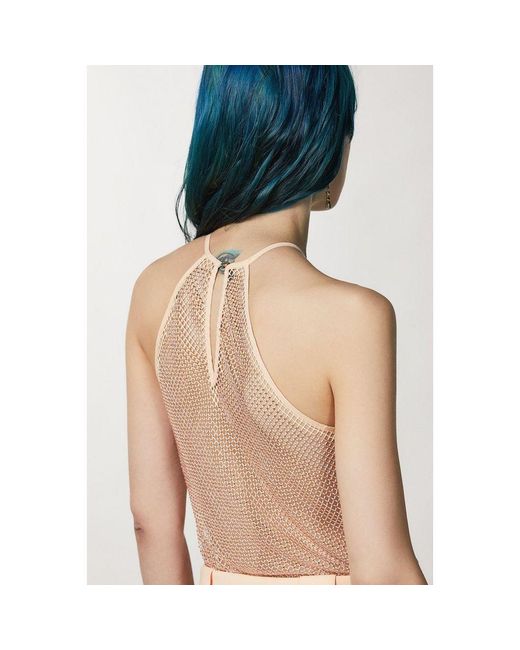 Patrizia Pepe Natural Pink Polyester Tank Tops