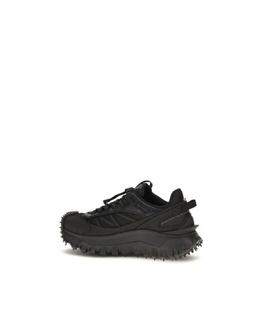 Moncler Black Calf Leather Bos Taurus Athletic Sneakers