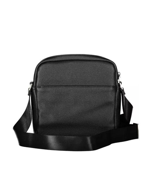 Guess Sleek Black Shoulder Bag With Logo Detail for men