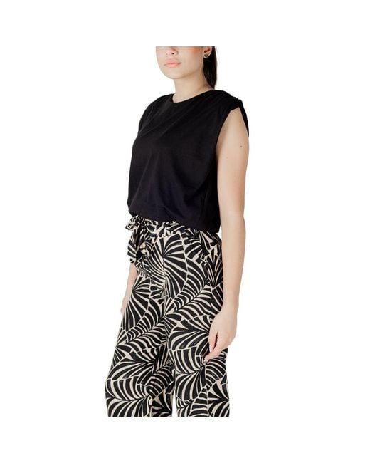 Jacqueline De Yong Black Cotton Top