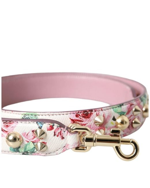 Dolce & Gabbana Pink Floral Handbag Accessory Shoulder Strap